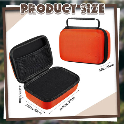 Relaxweex EVA Hard Case with Customizable Foam 7.8 x 6.3 x 3.5 Inch Protective EVA Carrying Case Shockproof Outdoor for Camera, Digital Products, Electronic Instruments with Knife, Black and Red