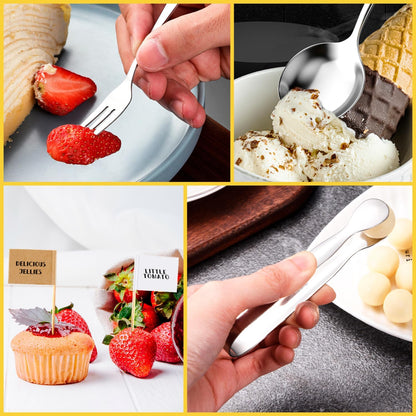 Charcuterie Boards Accessories Gold Charcuterie Utensils Cheese Butter Spreader Knife Set with Wooden Handles Small Serving Tongs Mini Forks and Spoons Flags Toothpick for Party Platter Appetizers