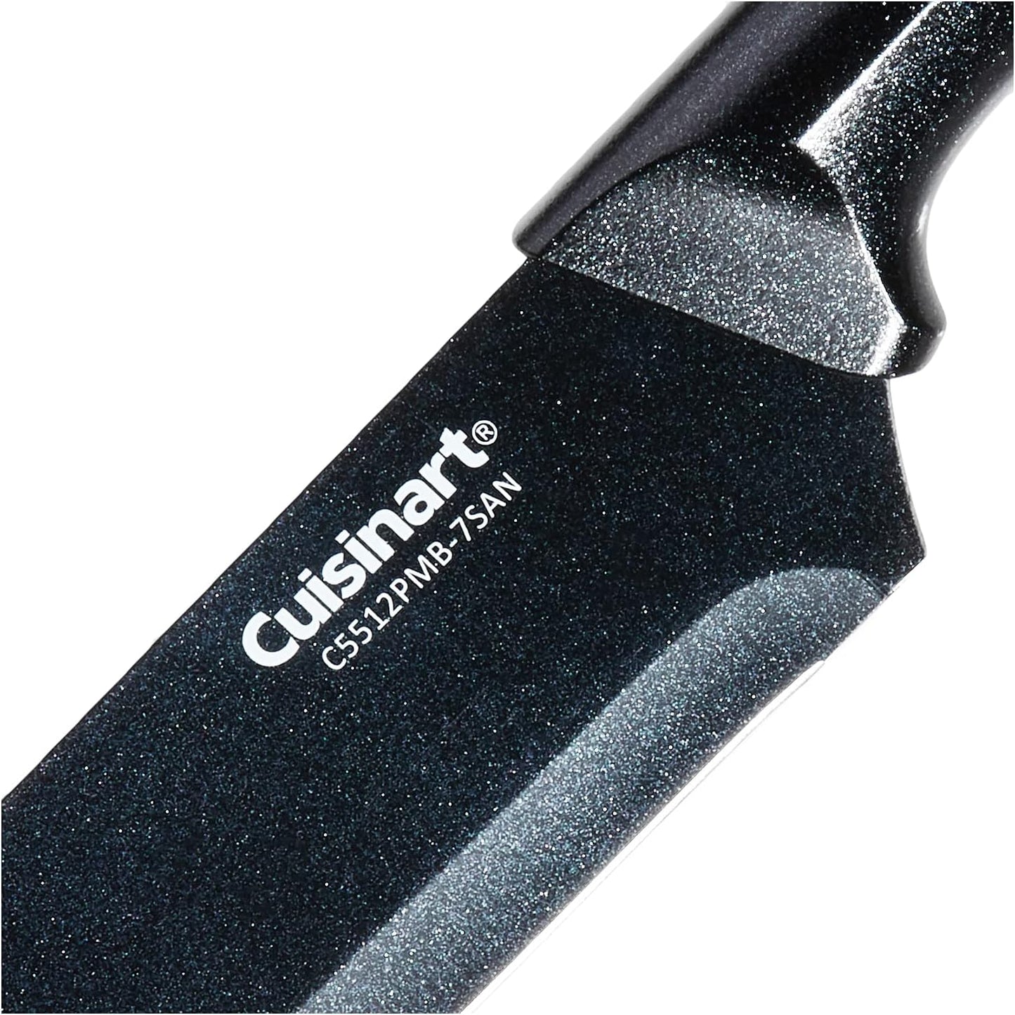 CUISINART Cutlery Knife Set, 12pc Metallic Cutlery Knife Set with Blade Guard , Lightweight, Stainless Steel, Durable & Dishwasher Safe, C55-12PMB,Black