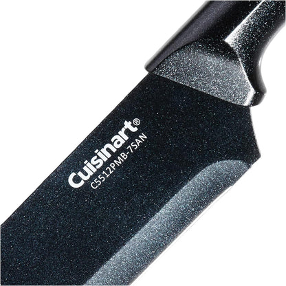 CUISINART Cutlery Knife Set, 12pc Metallic Cutlery Knife Set with Blade Guard , Lightweight, Stainless Steel, Durable & Dishwasher Safe, C55-12PMB,Black