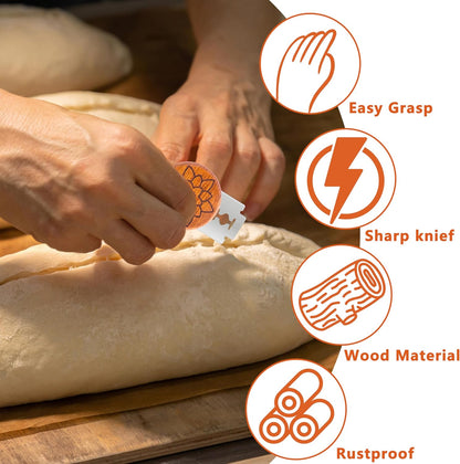 UFO Bread Lame Cutter for Homemade Sourdough,Bread Scorer Tool for Sourdough with 5 Blades and Storage Cover,Slashing Tool Bread Cutting Knife for Artisan Bread and Baguette Makers,Circle