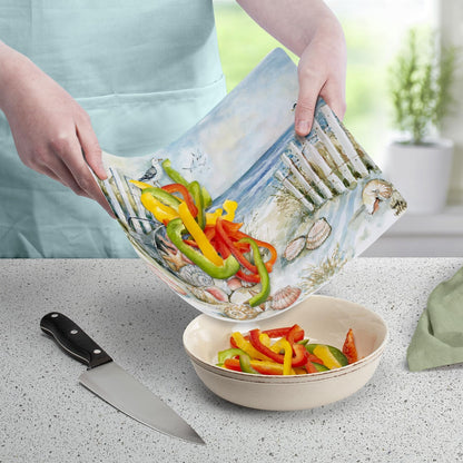 Cut N' Funnel Farmhouse Fall Designer Flexible Cutting Board Mat 15" x 11.5" Made in the USA Decorative Flexible Easy to Clean
