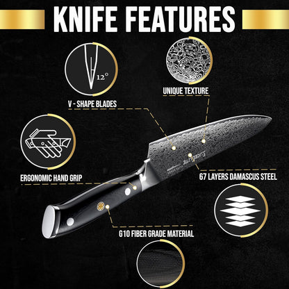 SliceElite Slice Series 8 Inch Carving Knife High Carbon German Stainless Steel Pakkawood Handle Brisket Slicer Chopper BBQ Chef Sharp Fruit Vegetable Butcher Kitchen Cutting Meat Tool Gift Precision