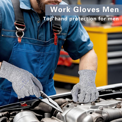 Cut Resistant Gloves with Extreme Lightweight & Thin Level 5 Wire Metal Gloves for Refined Work 12 Pairs