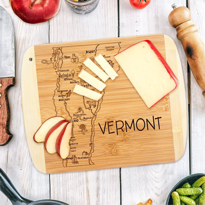 Totally Bamboo A Slice of Life New Jersey State Serving and Cutting Board, 11" x 8.75" - Colors B