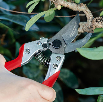 Kimura® 8" Pro Pruning Scissors, Premium Japanese SK5 Hi-Carbon Steel Blades, Non-Slip Vinyl Coated Handles, Lightweight & Ergonomic, Multi-Tasking Pruning Shears, Garden Snips, Precision Clippers