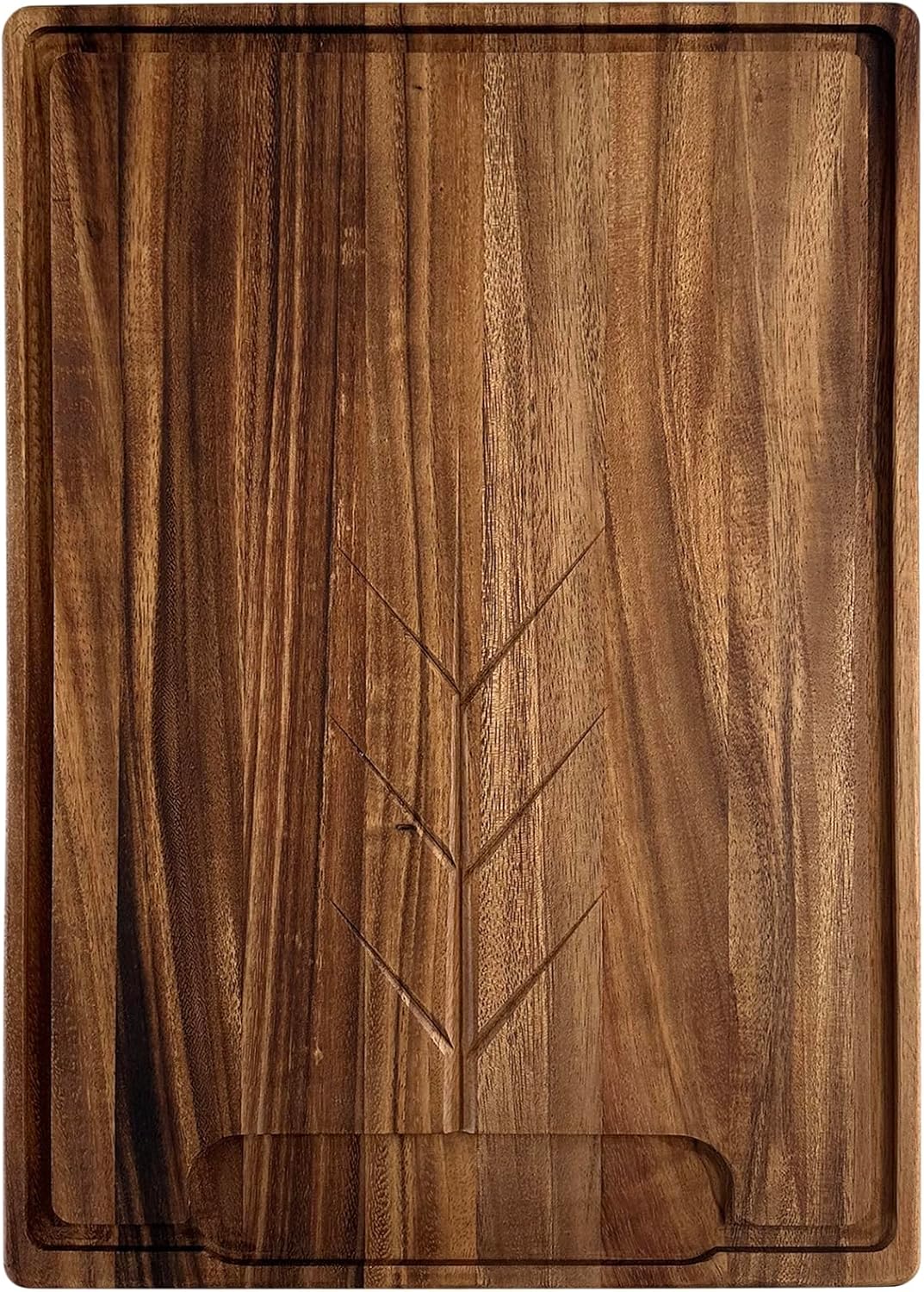 Ironwood Gourmet Gansevoort Large Carving Board, 16" x 24" Acacia Reversible Wood Cutting Board with Juice Groove and Grip Pad