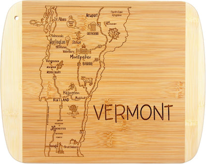 Totally Bamboo A Slice of Life New Jersey State Serving and Cutting Board, 11" x 8.75" - Colors B