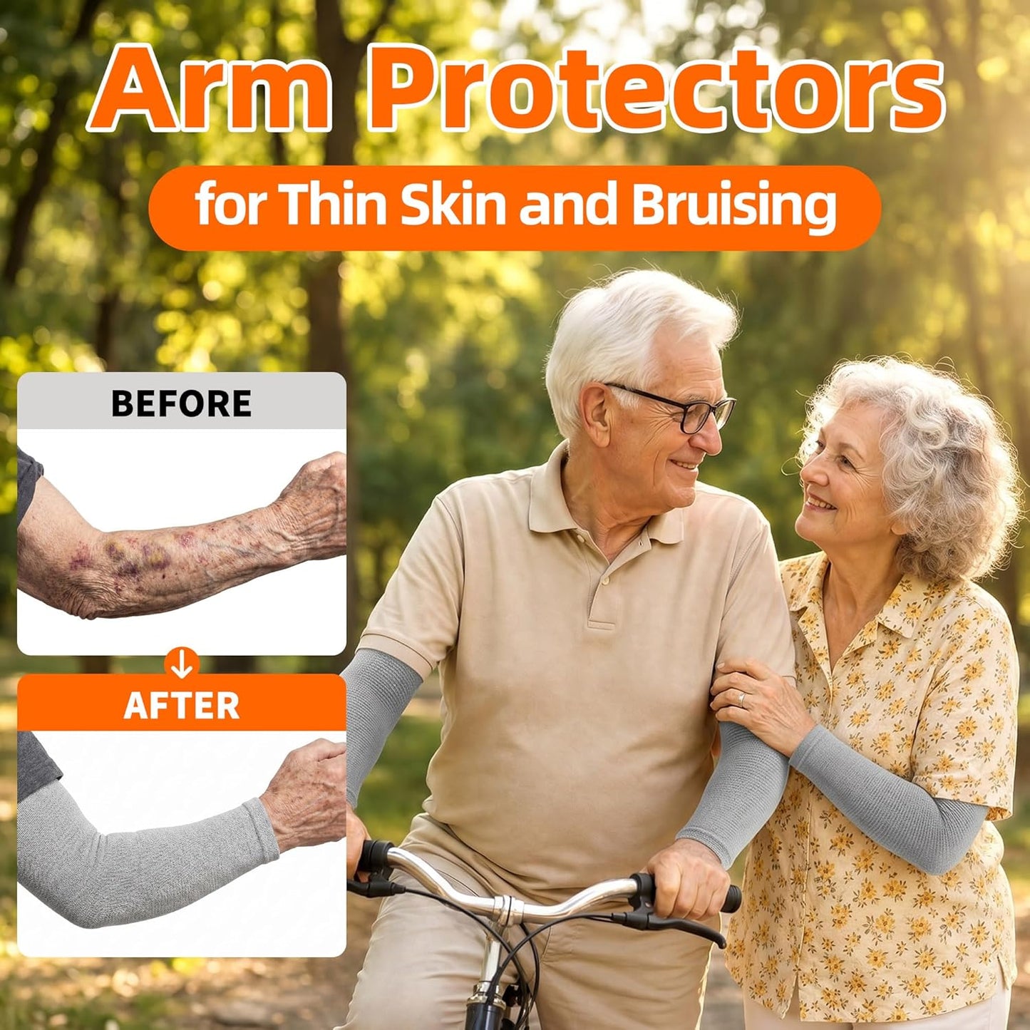Schwer 2 Pairs 15.4in Down Yarn Knitted Arm Warmers, Summer Essential Arm Sleeves for AC Rooms, Hyaluronic Acid Infused, Moisturizing & Skin-Friendly, Light Compression Arm Protectors for Thin Skin