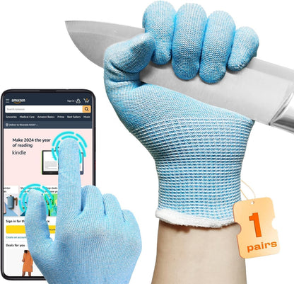 JDL ANSI A6 Cut-Resistant Gloves for Women, Food Grade, Knife Protection, Glass Handling, Superior Comfort & Lightweight, Pink, Small
