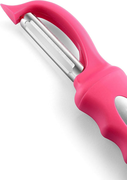 Spring Chef Premium Swivel Vegetable Peeler, Soft Grip Handle and Ultra Sharp Stainless Steel Blades - Perfect Kitchen Peeler For Veggie, Fruit, Potato, Carrot, Apple - Black