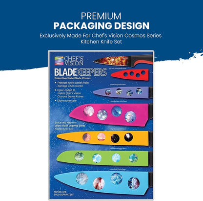 CHEF'S VISION Landscape Knife Blade Covers - Premium Kitchen Knife Guards - Protect your Knives With Stylish Knife Sheaths - Durable and Protective Knife Sleeves - Knives not Included