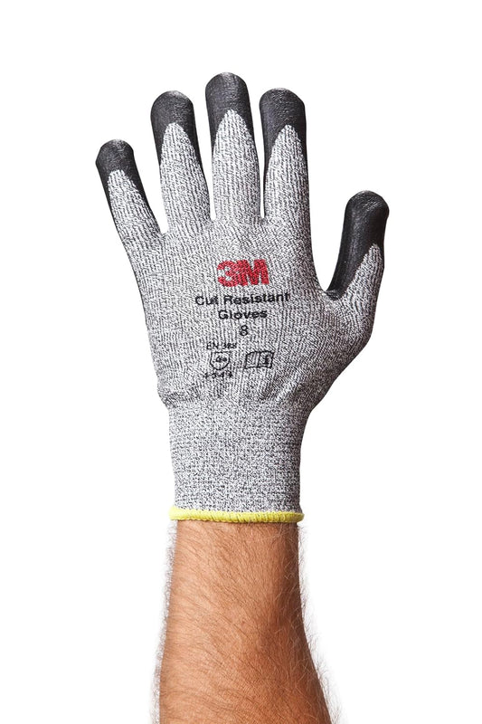 3M Comfort Grip Gloves, Cut Resistant ANSI 3, Size XL, 1 Pair, CGXL-CR, Nitrile Cutting Gloves, Medium-Duty, Washable, Knit-Cuffed, Long Lasting Durability
