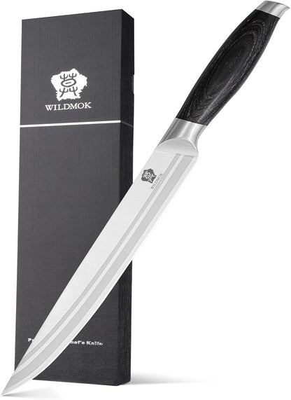 WILDMOK Meat Cleaver Knife 7.8 Inch, Ultra Sharp Chinese Chef's Knives - Kitchen Chopping Knife, German Steel & Ergonomic Handle for Meat Cutting Vegetable Slicing