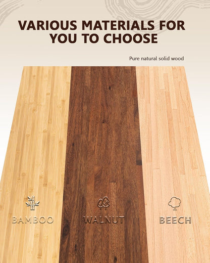 24"x25" Butcher Block Countertop, DIY Solid Walnut Wood Countertop, 1.5'' Thick Waterproof Table Top, Used as Cutting Board, Office Desk Tops, Dining Room Tables, Laundry and Kitchen Countertop