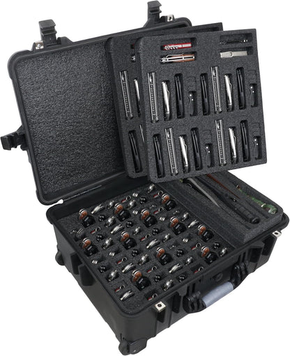 Case Club 147 Folding Knife Case - Hard Sided Travel and Storage Organizer fits a Variety of Folding Knives, Swiss Army Knives, Butterfly Knives, Fixed Blades & More. Lockable, Rugged, Waterproof.