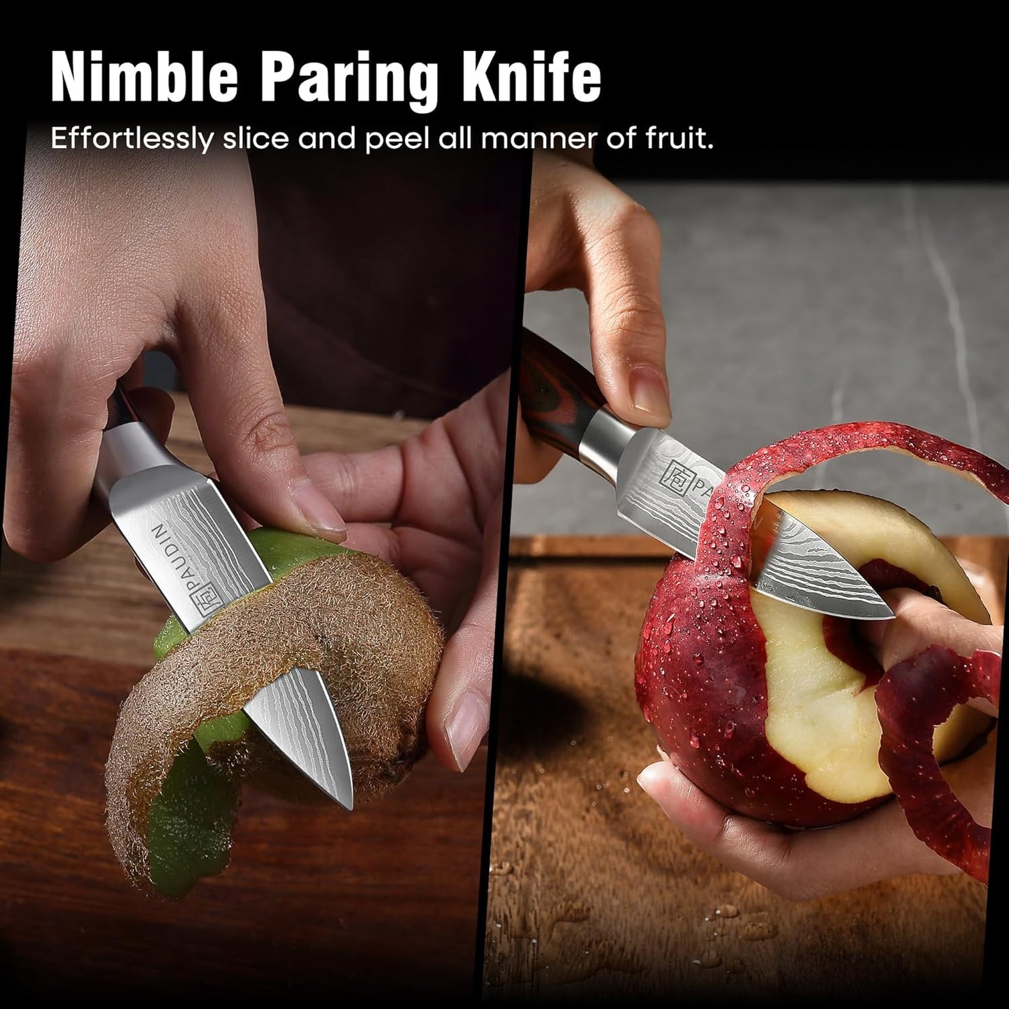 PAUDIN Boning Knife 6 Inch, Super Sharp Fillet Knife, German High Carbon Stainless Steel Deboning Knives, Professional Boning Knives for Meat Poultry Chicken, Pakkawood Handle with Gift Box