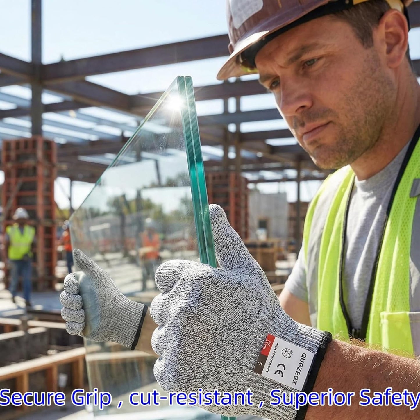 Cut Resistant Gloves Food Grade Level 5 Protection, Ambidextrous Breathable Kitchen Safety Gloves.