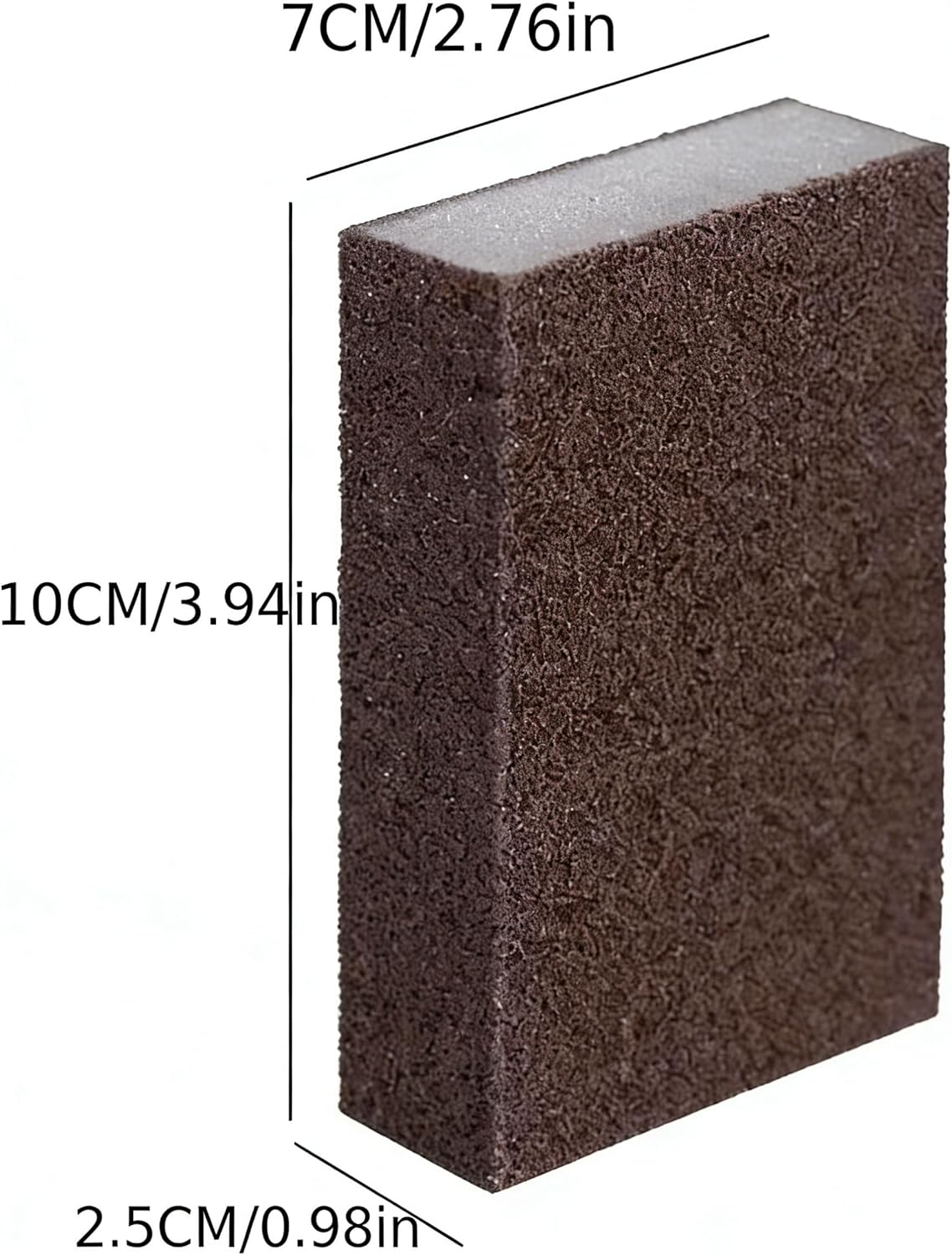 2 pcs Sanding Sponge, Nano Emery Cleaning Pads for Pots Pans and Grill Rust Removal, Multipurpose Scrubber Sponge for Kitchen Sink, Oven, and Bathroom, No Chemical Cleaner Needed
