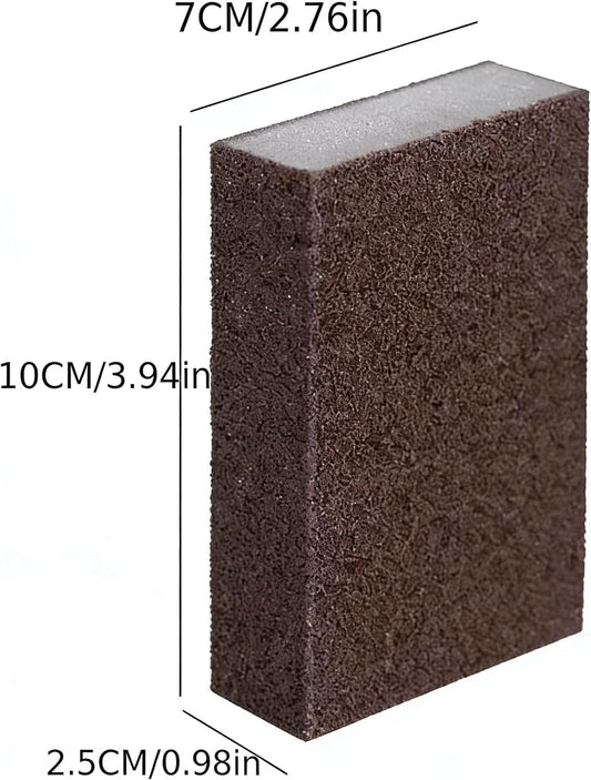 2 pcs Sanding Sponge, Nano Emery Cleaning Pads for Pots Pans and Grill Rust Removal, Multipurpose Scrubber Sponge for Kitchen Sink, Oven, and Bathroom, No Chemical Cleaner Needed