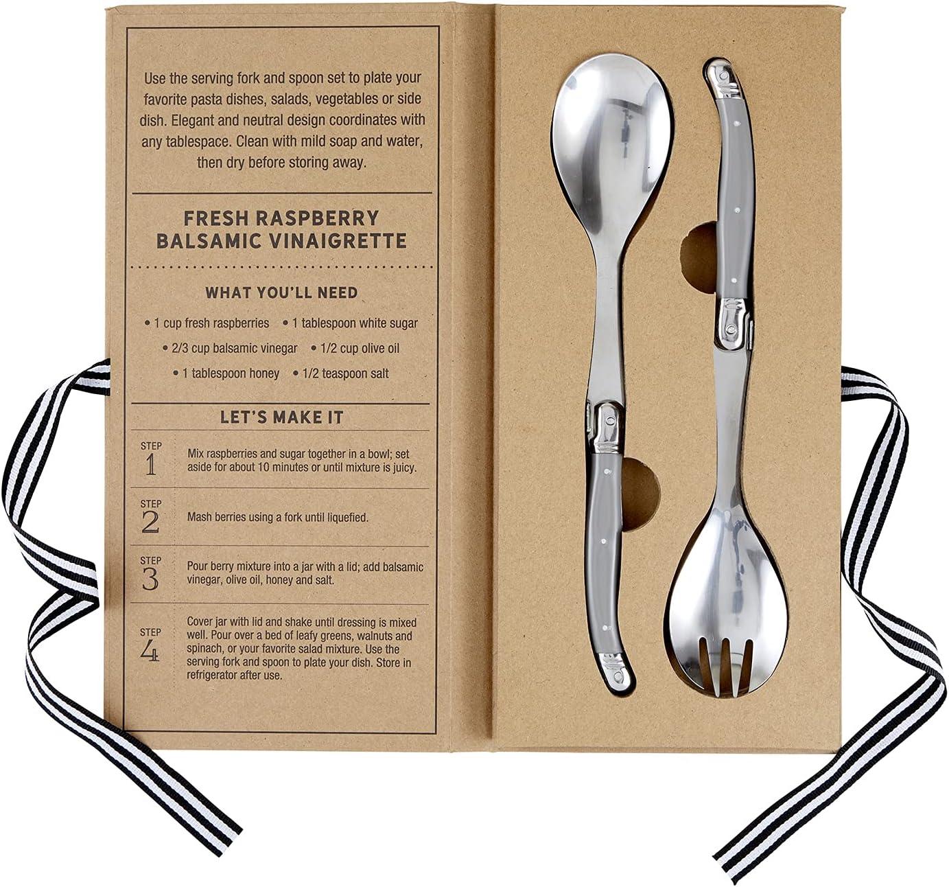 Santa Barbara Design Studio Gift Set Kitchen Essentials TableSugar Kraft Cardboard Book Gift Box, 4-Pieces, Cheese Knives