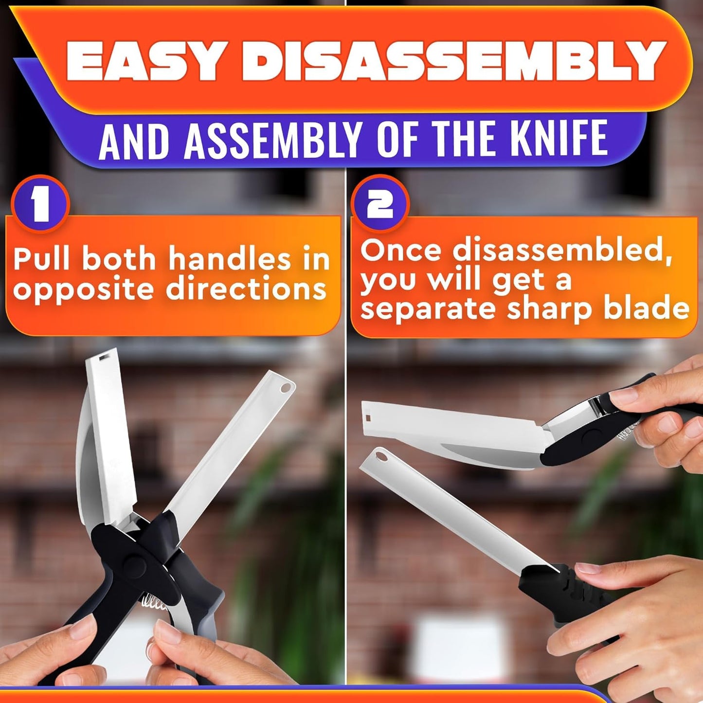 Stainless Steel Poultry Shears – Heavy Duty Kitchen Shears for Food with Hardened Blades, One-Hand Safety Lock, Spring Mechanism, Dishwasher Safe – Chicken, Meat Cutting, Turkey, Fish, and Vegetables