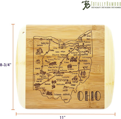 Totally Bamboo A Slice of Life New Jersey State Serving and Cutting Board, 11" x 8.75" - Colors A