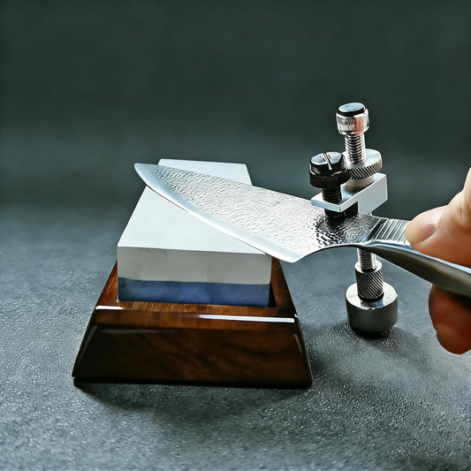 SG01 Knife Sharpening Angle Guide Adjustable 0° to 30° for Sharpening Knives on Whetstone/Daimond Stone, Scrolling Knife Sharpener Jig, No More Shaky Hands When Sharpening Knives