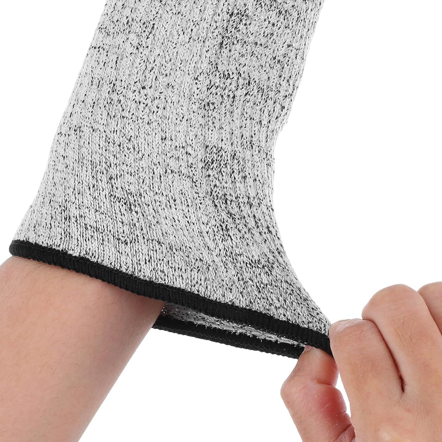 Cut Resistant Protective Arm Sleeves Level 5 Abrasion Resistant Breathable 40cm Long Cuff Protectors for Gardening Welding Kitchen and Pet Grooming