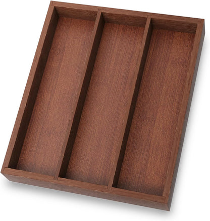 Fibogollo Silverware Organizer Bamboo Kitchen Drawer Organizer Kitchen Utensil Organizers, Flatware Organizer Tray for Flatware, Utensils(Natural)