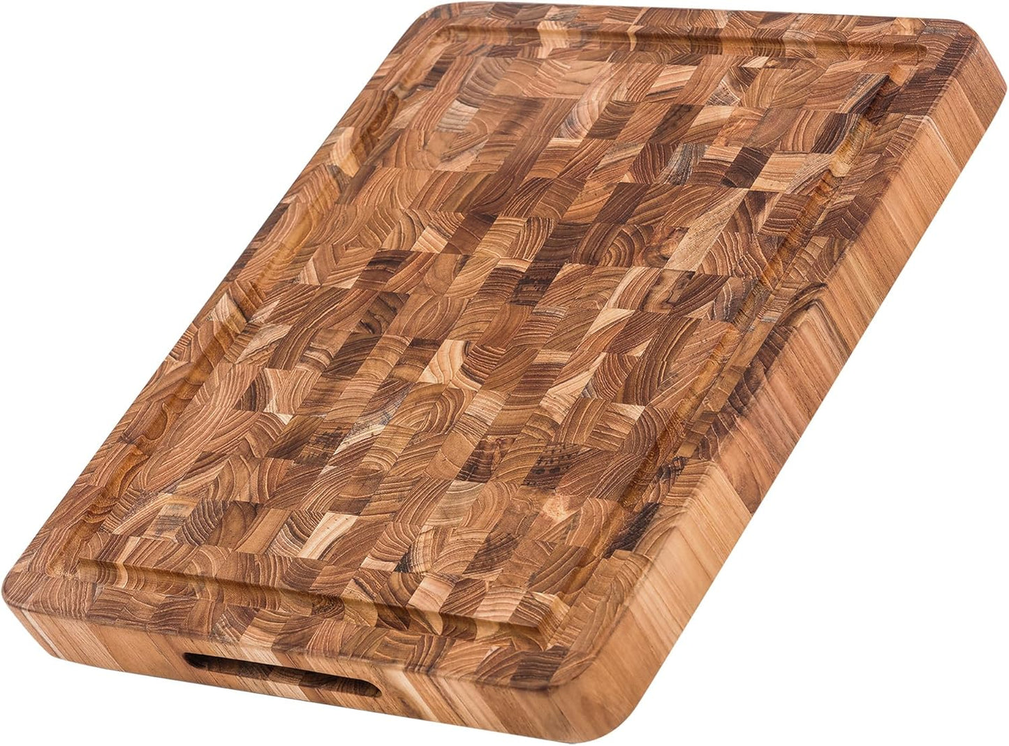 Teakhaus Butcher Block Cutting Board - Large Wooden Cutting Board - Holiday Gift Ideas for Men and Women - Gift-Ready End Grain Wood, Knife Friendly - FSC Certified