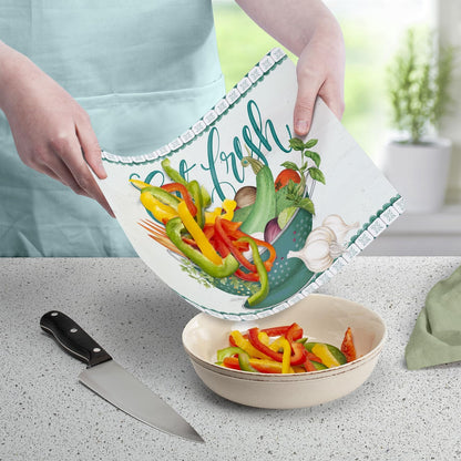Cut N' Funnel Farmhouse Fall Designer Flexible Cutting Board Mat 15" x 11.5" Made in the USA Decorative Flexible Easy to Clean
