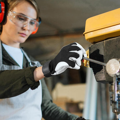 HANDLANDY Work Gloves for Men & Women, Utility Mechanic Working Gloves Touch Screen, Flexible Gardening Gloves for Yard
