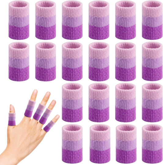 20PCS Crochet Finger Guard, 3.9-Inch Finger Covers Compression Crochet Finger Sleeves for Knitting Finger Protector, Breathable Finger Cushion for Writing