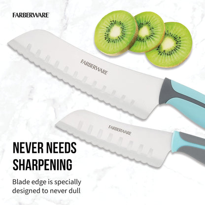 Farberware Precise Slice Utility Knife Set, 3 Piece, Multicolor