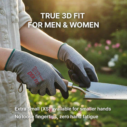 DEX FIT Nitrile Work Gloves FN330, 15-Gauge 3D Snug Stretch Fit, Touchscreen, Power Grip in Wet & Oily Conditions, Mechanic & Warehouse, Men & Women, Black, M, 3 Pairs