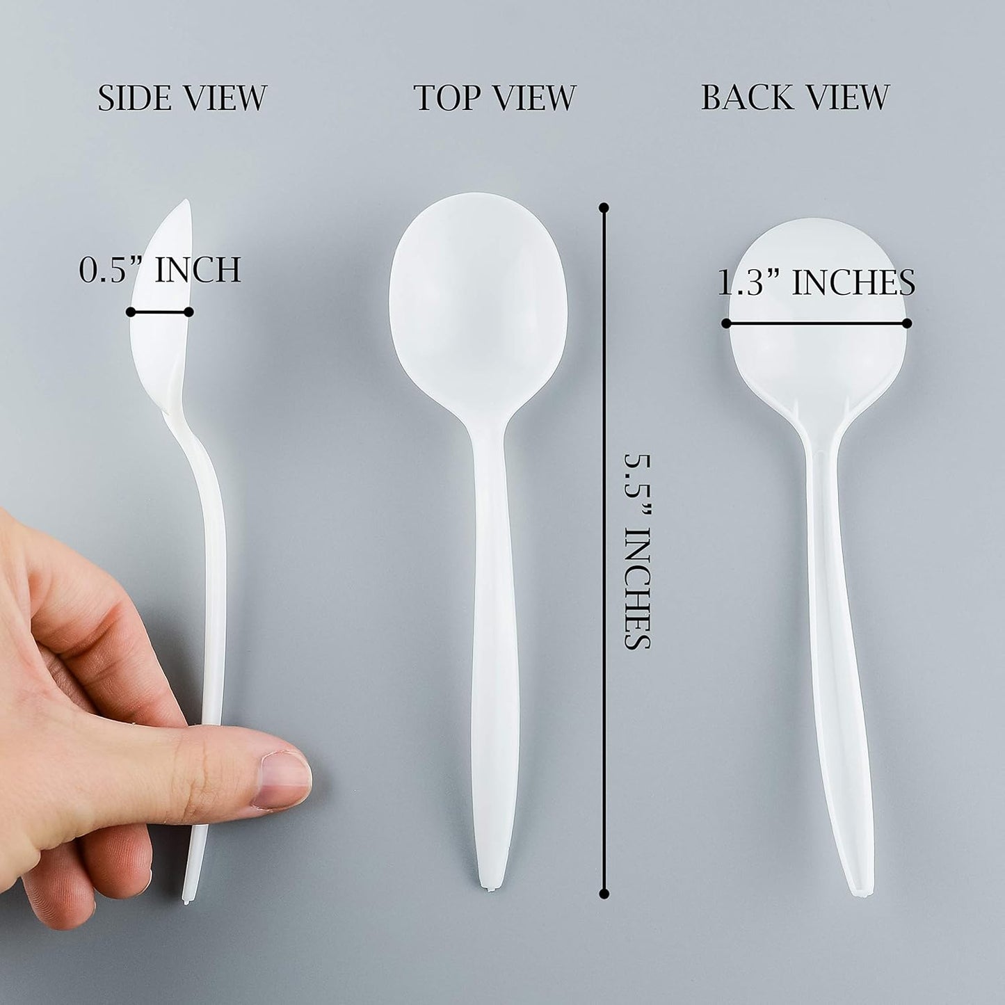 PLASTICPRO Cutlery Plastic Knives Medium Weight Disposable Silverware White (1000 Count)