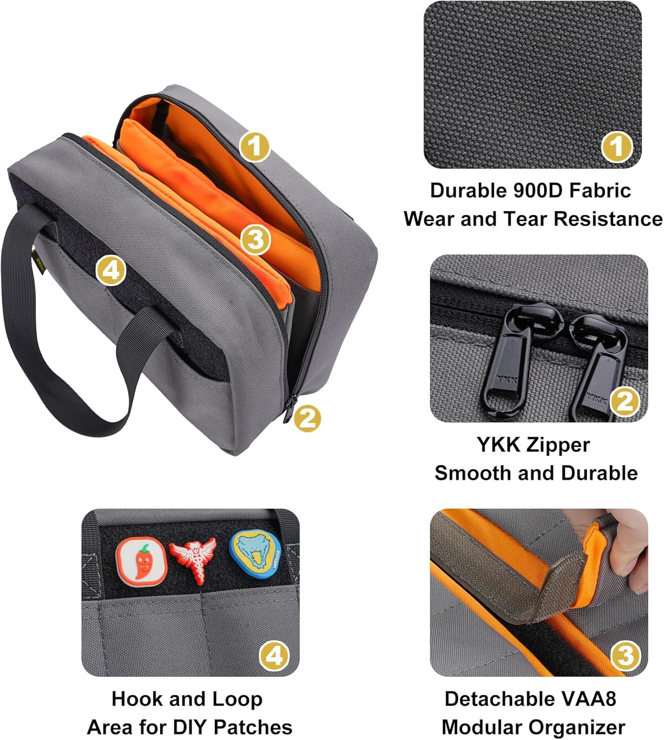 VIPERADE VE40 Knife Display Case with 40 Slots, Folding Knives Storage Holder, Knife Collection Carrier Bag for Folding Knives Flashlights Multitools