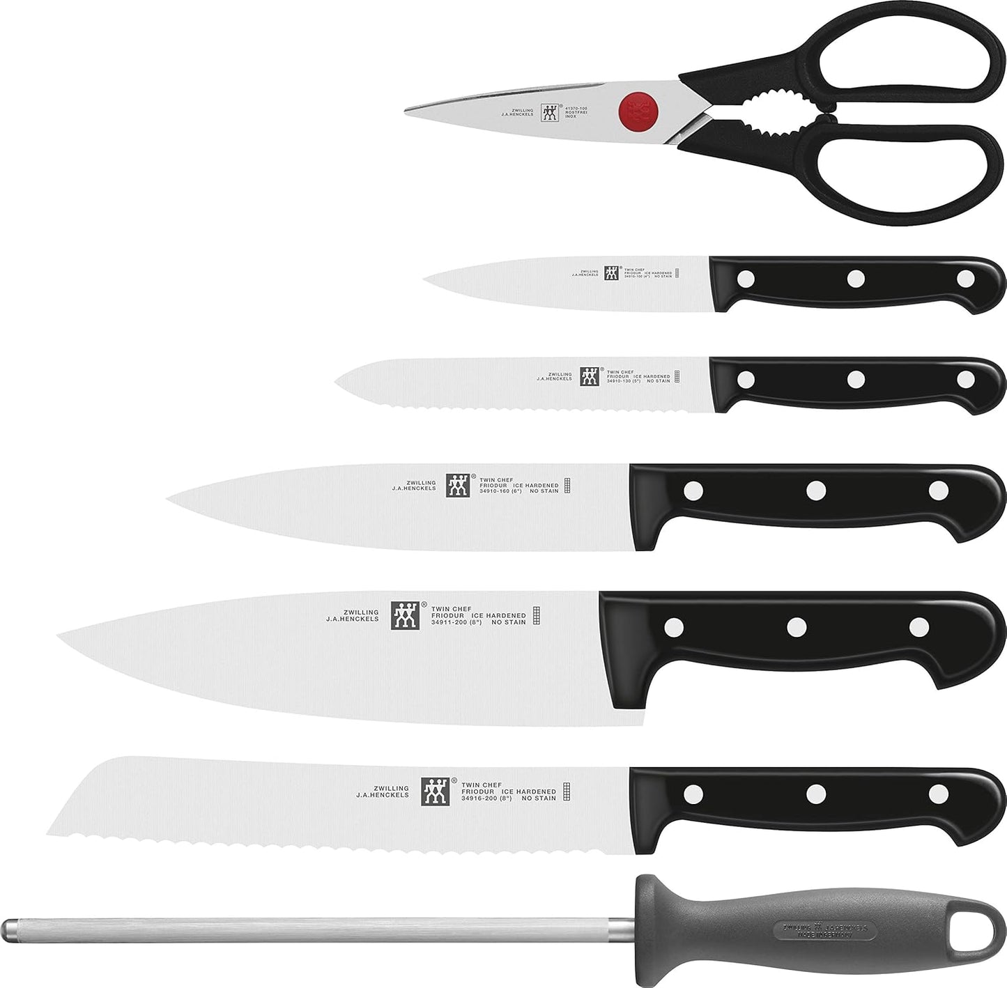 Zwilling Gourmet 1002455 Self-Sharpening Knife Block 7 Pieces Grey