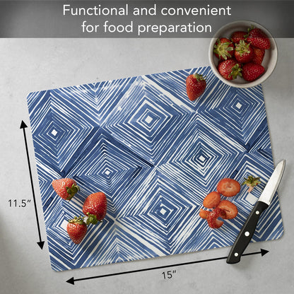 Cut N' Funnel Farmhouse Fall Designer Flexible Cutting Board Mat 15" x 11.5" Made in the USA Decorative Flexible Easy to Clean