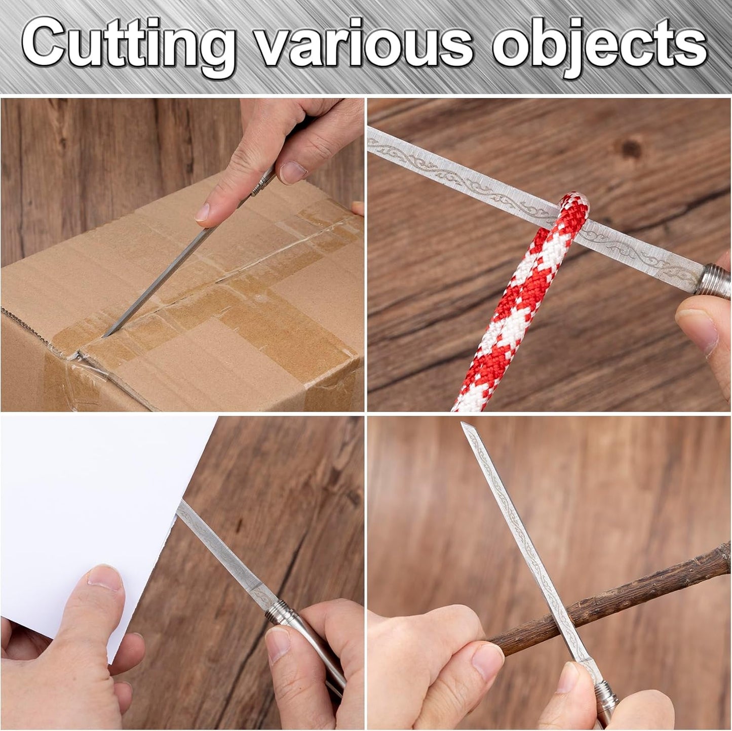 2pcs Stainless Steel Blade with Sheath, Portable Pocket Fruit Knife, All Steel Solid Handle Blade, Multipurpose Mini Knife for Travel Outdoor Camping Picnic Fishing Hunting- Silver