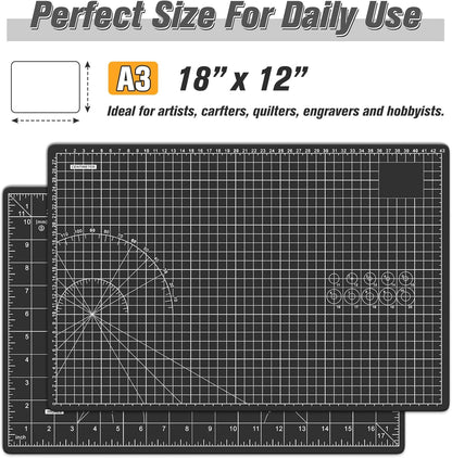 DIYSELF Cutting Mat 8in×6in, Self Healing Cutting Mat, A5 Rotary Cutting Mats for Crafts Sewing Hobby Fabric Project, 5-Ply Craft Cutting Board Double Sided, Craft Mat, Matting & Mounting Materials