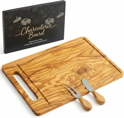 Ziliny Dog Paw Charcuterie Board Gift Set with Knives, Paw Print Cutting Cheese Board Dog Lovers Gifts for Women Acacia Wooden Puppy Platter for Christmas Housewarming Pet Lover Kitchen