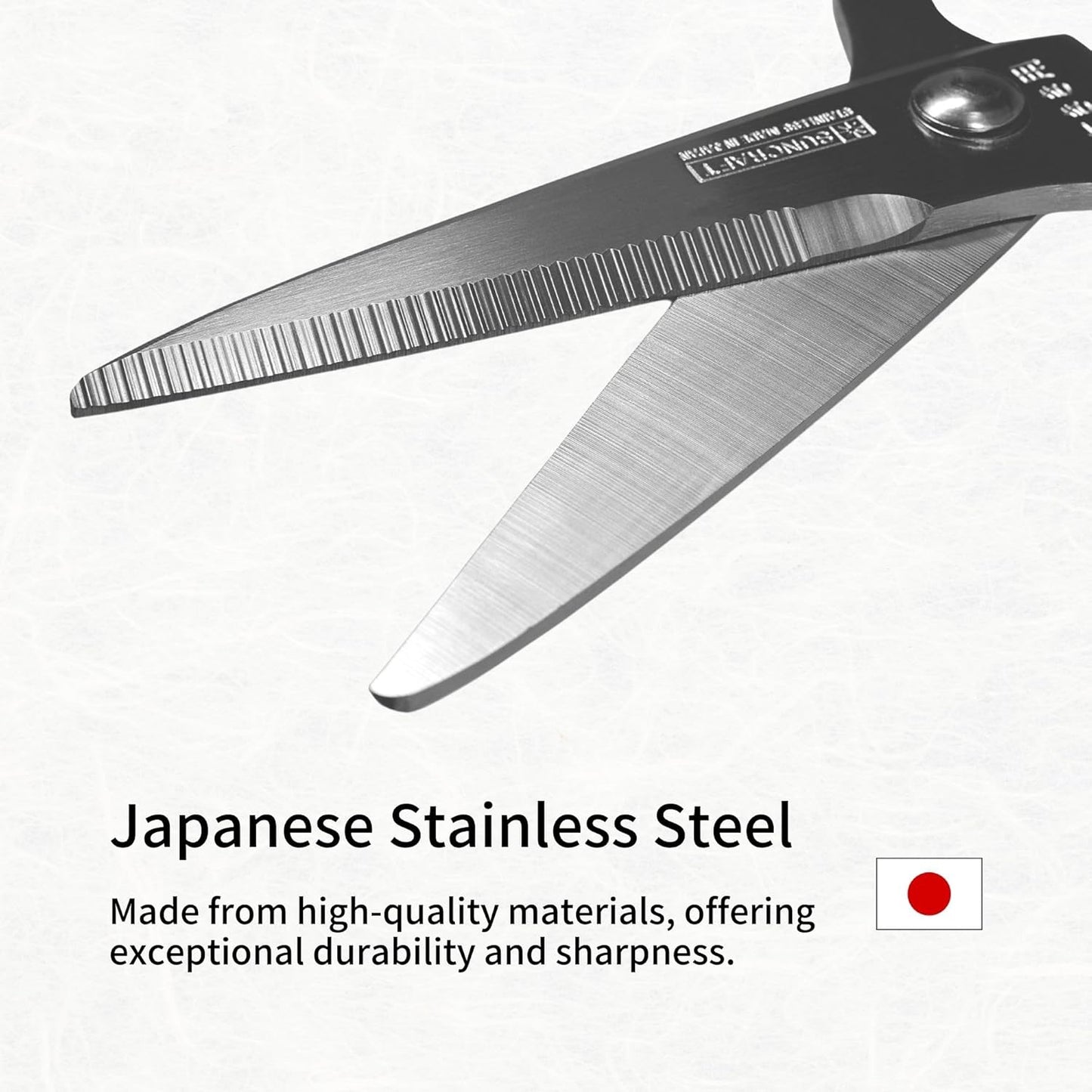 Seki Japan Left Handed Kitchen Scissors, Stainless Steel Blade Soft Grip Kitchen Shears