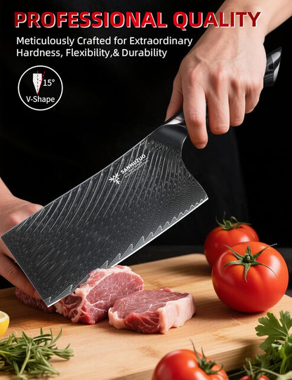 3.5 Inch Paring Knife - Fruit and Vegetable Peeling Knives, Black Damascus Steel with Ergonomic Handle - MIAO Series