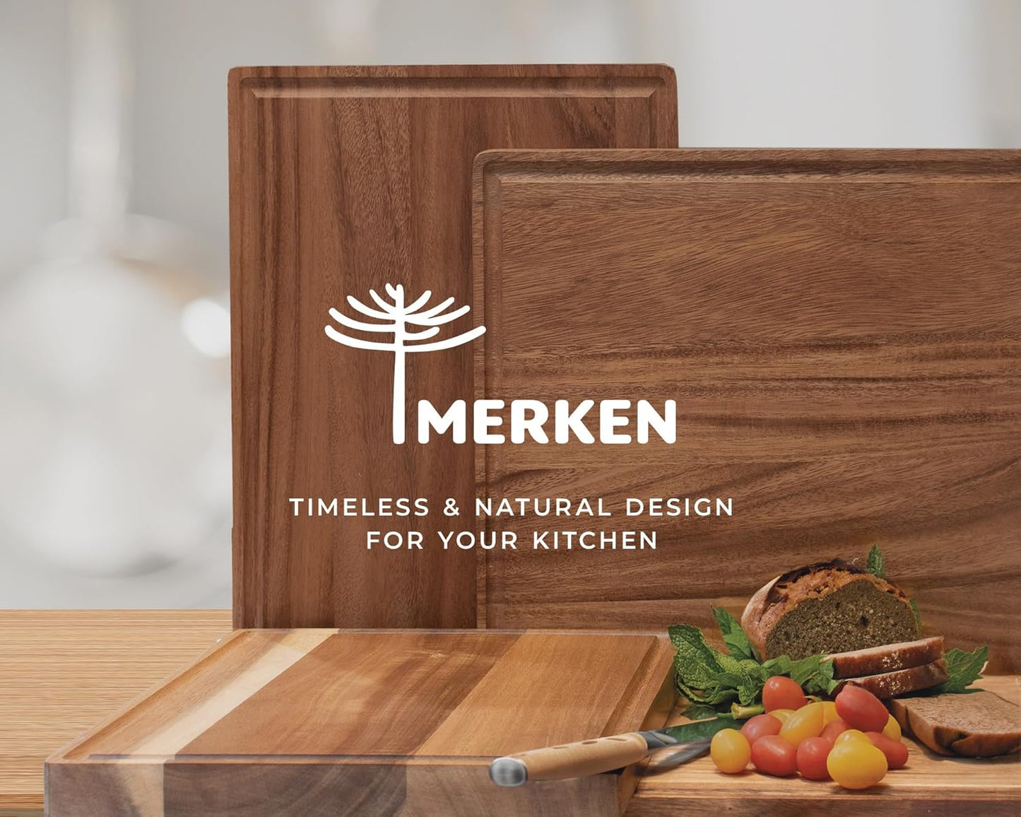 Walnut Wood Cutting Board – 17"x13" Butcher Block – Reversible Chopping Board with Juice Groove – For Meat, Cheese, Veggies, Charcuterie – Knife Friendly Kitchen Essential