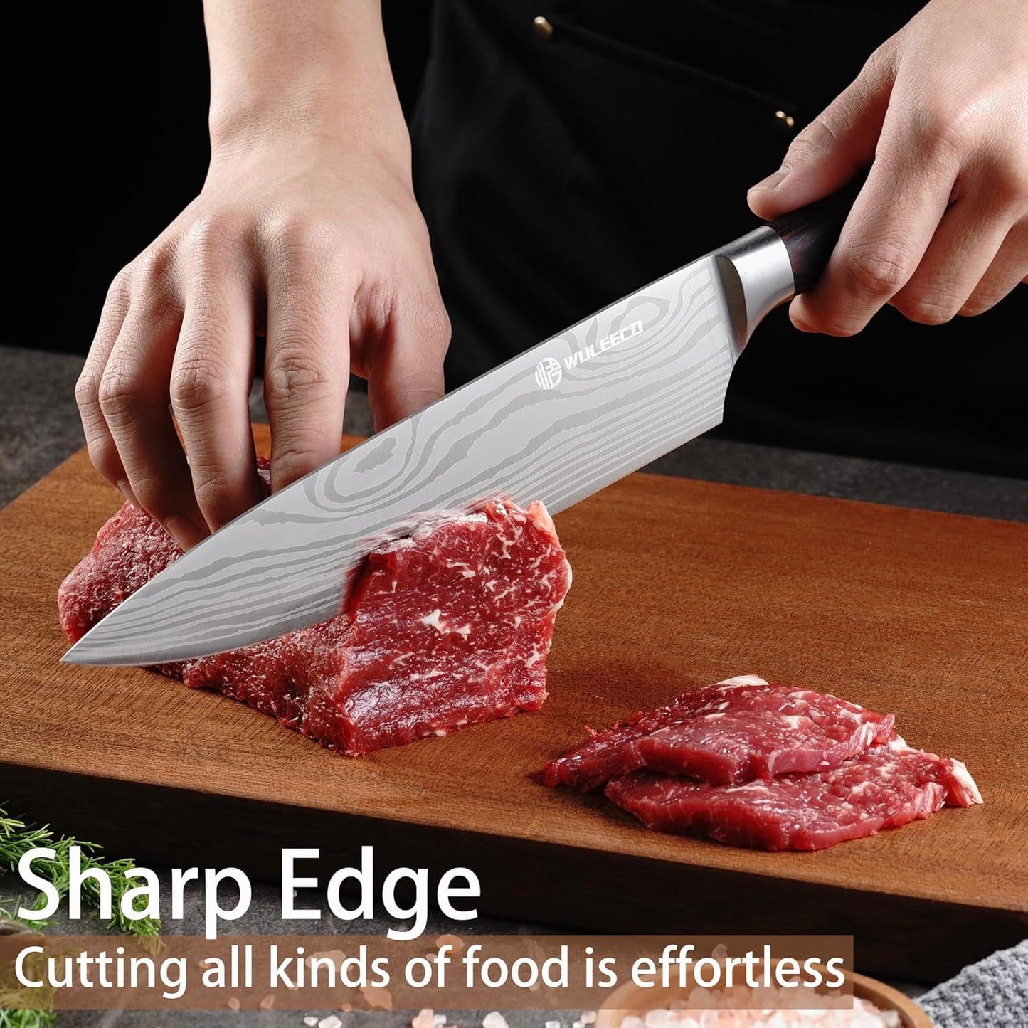 Utility Knife, 5 Inch Chef Knife, Ultra Sharp Kitchen Knife with High Carbon Stainless Steel Blade, Multipurpose Kitchen Knife with Ergonomic Pakkawood Handle and Gift Box