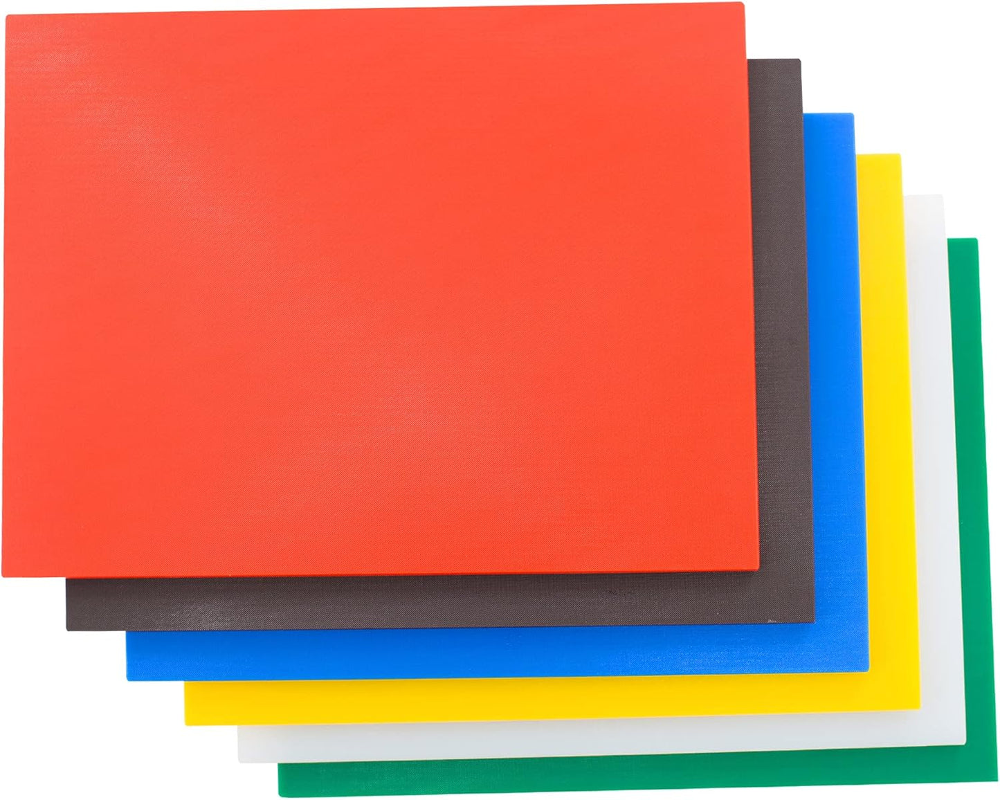 CMI Commercial Grade Cutting Board for Kitchens,Cutting Board Set,Plastic Chopping Board,18 x 12 x 1/2 Inch, Multi-Color 6 of Pack Set,NSF Certified,for Vegetable Meat or Cheese
