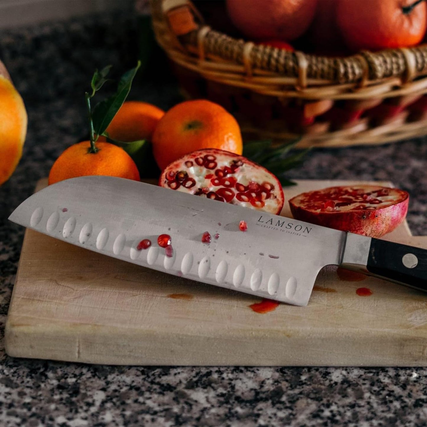 Lamson 5" Santoku Knife | Premier Forged Series | Hollow Edge (FIRE)