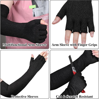 Sintege Anti Cut Protective Sleeves Arm Sleeves Safety Cut Resistant Gloves